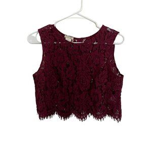 Jenny Yoo Collection pink lace overlay top classic formal sleeveless